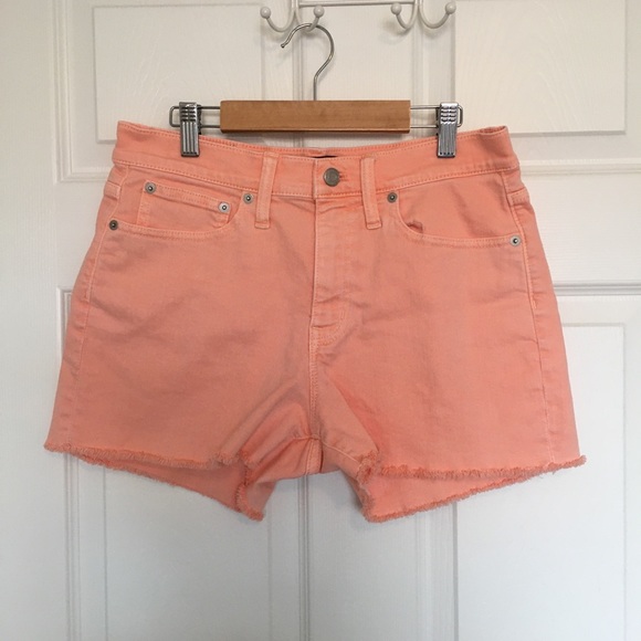 J. Crew Factory Pants - NWOT J CREW Neon Coral Denim Shorts